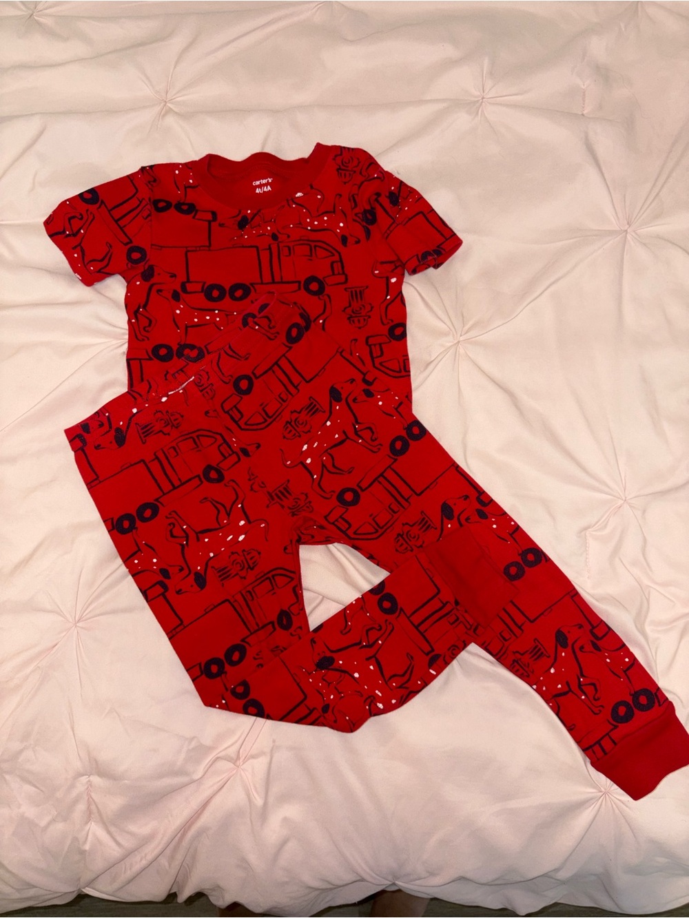 Carter's Red Truck & Dog Print Pajama Set